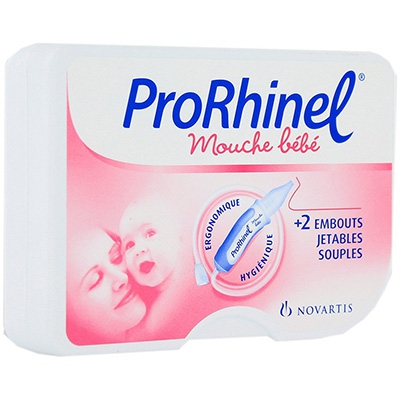 Novartis prorhinel mouche bébé + 2 embouts jetables - Pharmacie