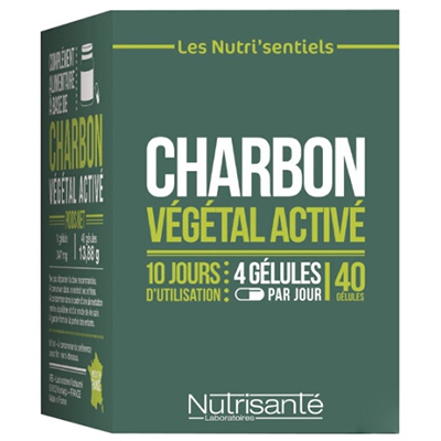 NUTRISANTE Charbon végétal activé - 40 gélules - Pharmacie de la Poste